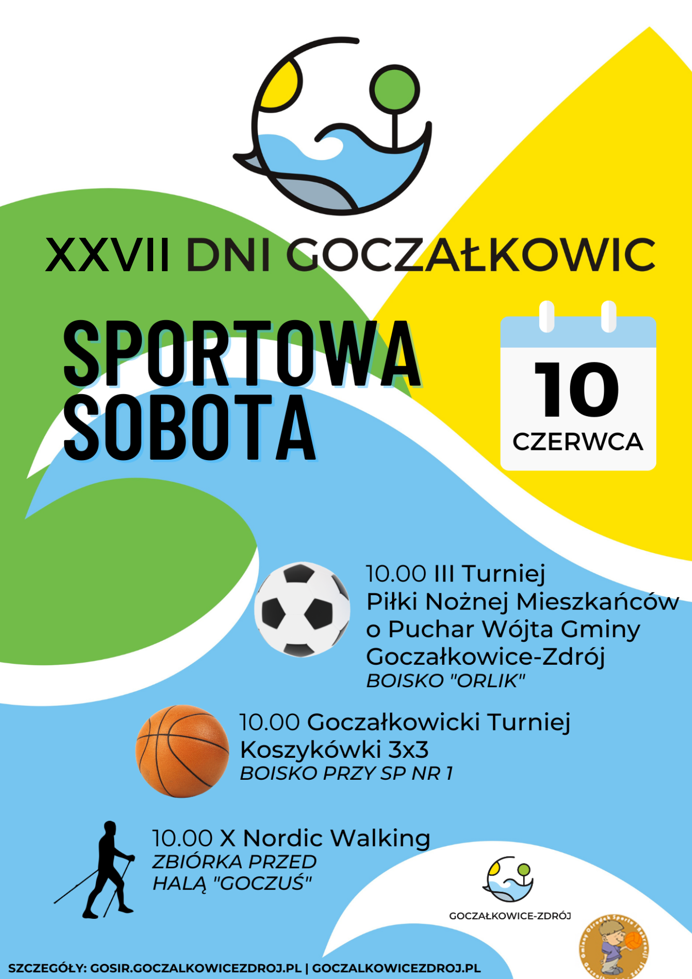 Plakat z informacjami o Sportowej Sobocie